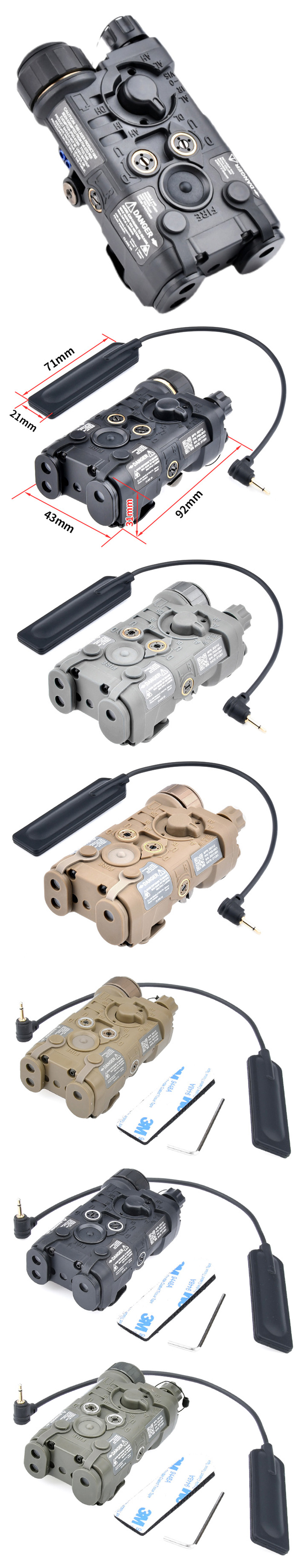 Torcia tattica professionale con laser