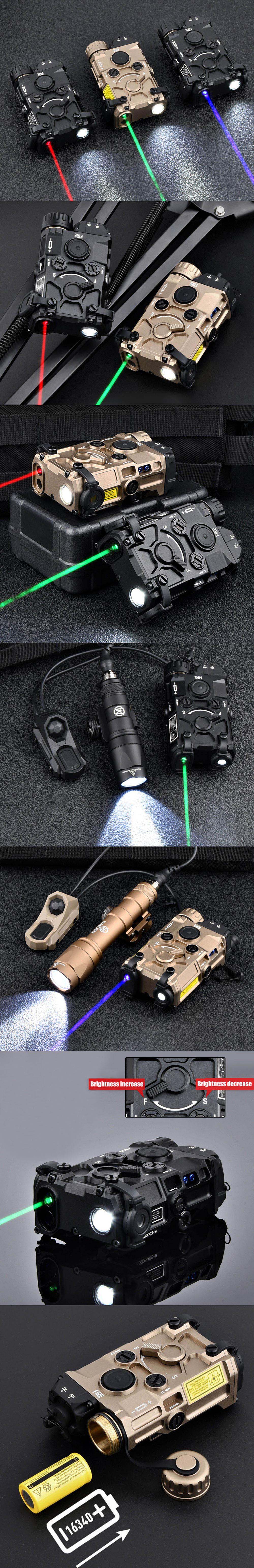 torcia tattica a LED con laser verde/blu/rosso