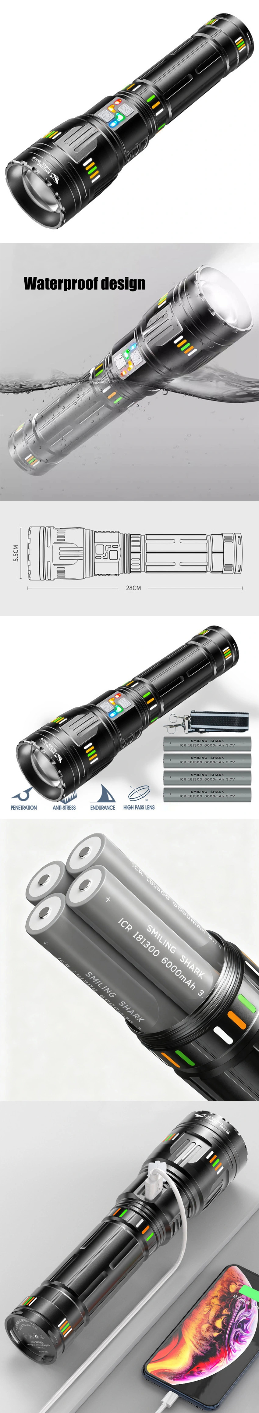 Torcia laser bianca da 10000 lumen