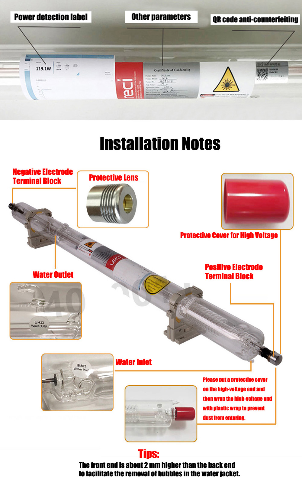 tubo laser CO2