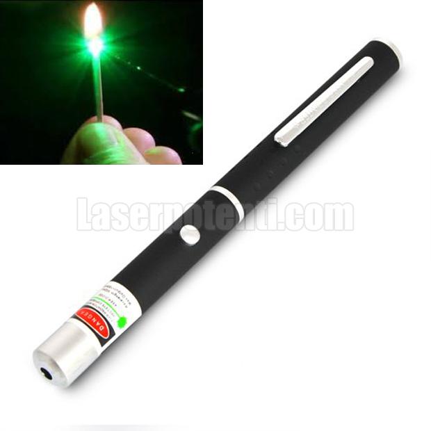Penna puntatore laser verde 250 mW potente per accendere fiammiferi