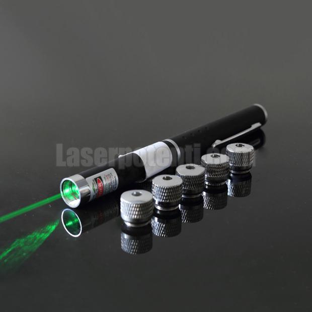 Puntatore laser verde 30mW astronomia lunga distanza con 5 adattatori