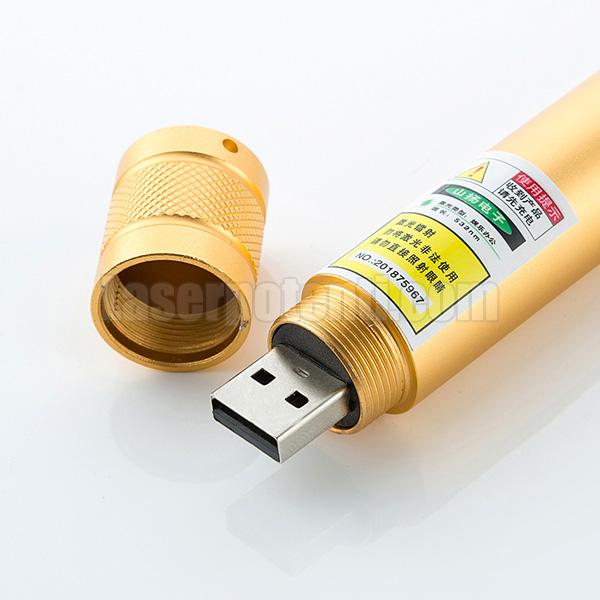 puntatore laser USB, viola, ricaricabile