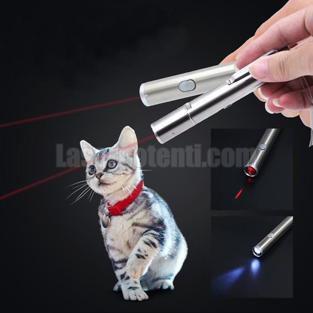 Lampada laser USB LED rossa / viola per gatti più economica
