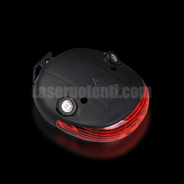 luce laser bicicletta, rossa, LED