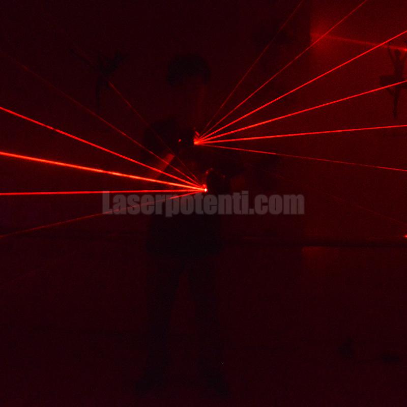 guanti con luce laser rossa