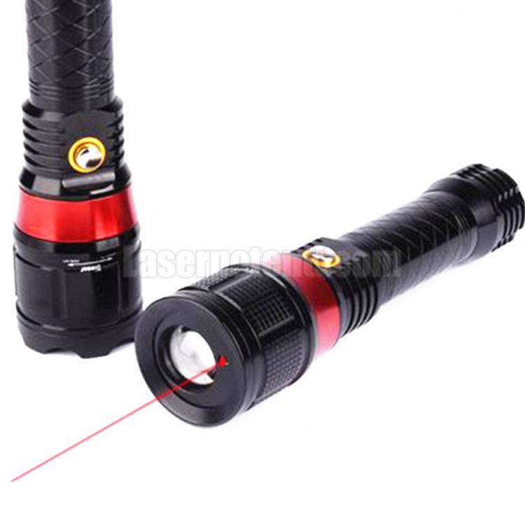 Torcia LED con puntatore laser rosso