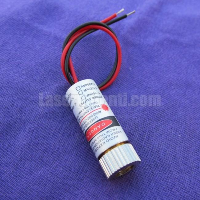 Modulo Laser Rosso Jolooyo 650nm 100mW - Punto/Linea/Croce Focalizzabile Con USB E Adattatore