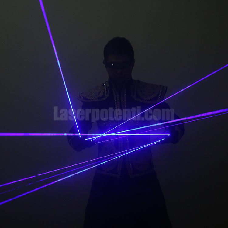 guanti laser blu