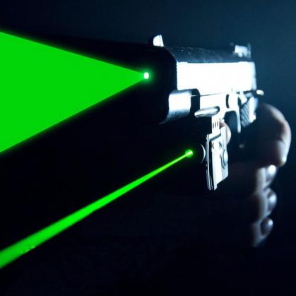 Pistola laser verde 1000mW di stordimento