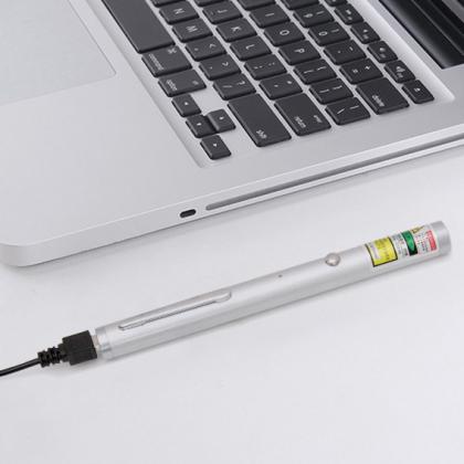Nuova penna puntatore laser USB verde / rosso promozionale