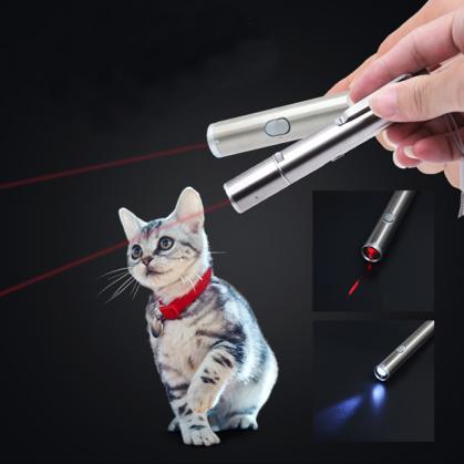 Lampada laser USB LED rossa / viola per gatti più economica