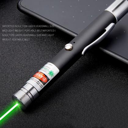 Puntatore laser verde USB 100mW 532nm 2 km con 5 disegni