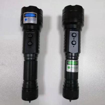 UltraFire Torcia LED A Luce Blu 450-460 Nm 10W – Impermeabile Per Caccia, Pesca E Visione Notturna – Con Batteria E Fondina