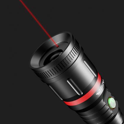 Torcia LED USB per esterni con laser rosso