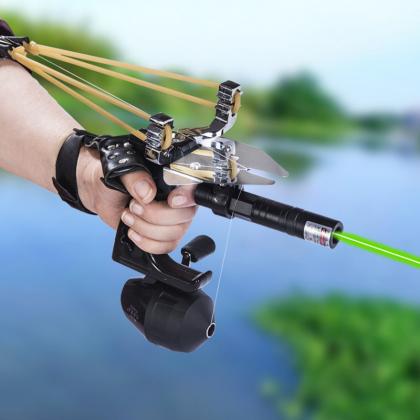 Fionda da pesca pratica con puntatore laser rosso/verde