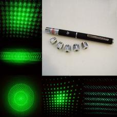 Penna puntatore laser verde 5mW con adattatori
