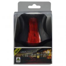 Fanale posteriore per bici con laser rosso e 5 LED