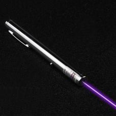 Penna laser viola in acciaio inossidabile 405nm 100mW con batterie