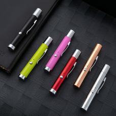 Penna laser verde USB piccola 532nm 150mW con clip tascabile