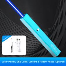 Puntatore laser blu USB ad alta potenza e ricaricabile 450nm