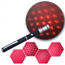 Penna laser rosso 20mW con adattatori caleidoscopiche